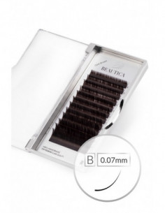 Super Dark Brown Lashes B 0.07 mm - Mix Beautica Lashes