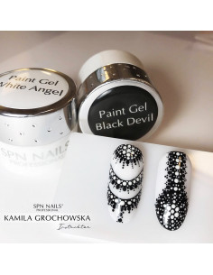 Black Devil Paint Gel Sugar Effect SPN Nails 2