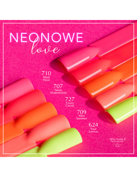 Wzorniki prezentujące różne odcienie lakierów z kolekcji Neonowe Love Wzorniki prezentujące różne odcienie lakierów z kolekcji Neonowe Love