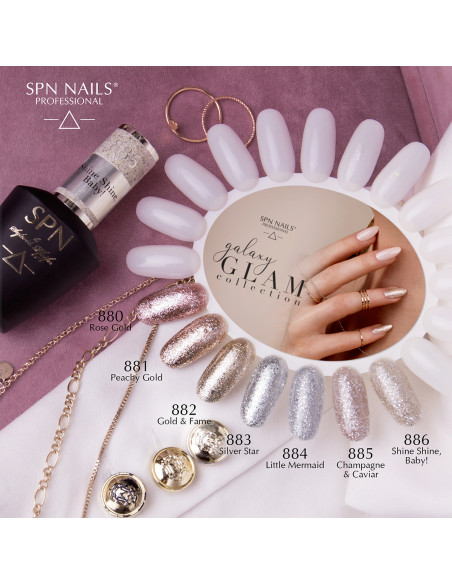 Lakier hybrydowy 885 Champagne and Caviar UV LaQ 8ml