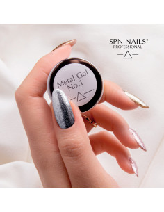 Metal Gel No.1 Silver SPN Nails 2