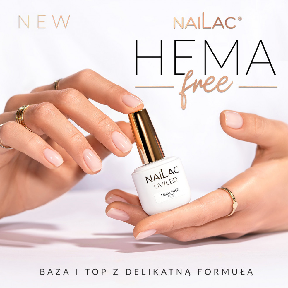 Baza hybrydowa HEMA Free NaiLac 7ml Baza hybrydowa HEMA Free NaiLac 7ml