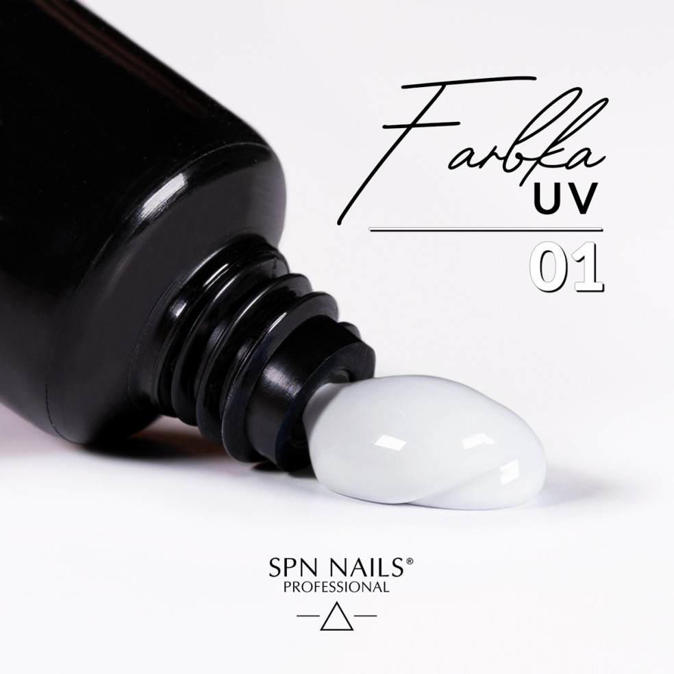 Kropla farbki uv do zdobienia paznokci w kolorze białym Kropla farbki uv do zdobienia paznokci w kolorze białym