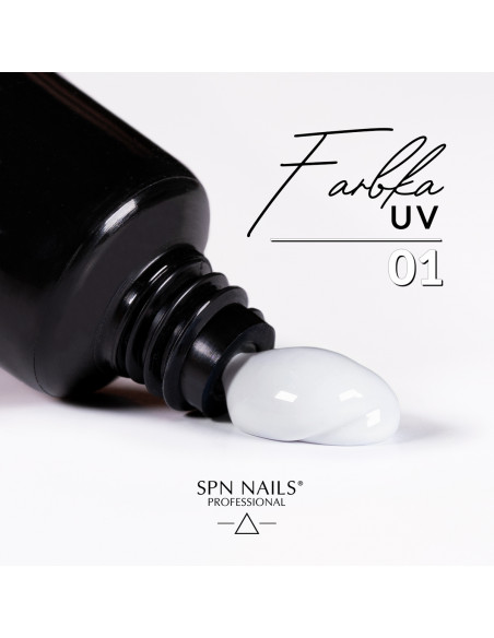 Kropla farbki uv do zdobienia paznokci w kolorze białym Kropla farbki uv do zdobienia paznokci w kolorze białym