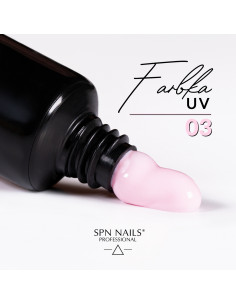 Tubka z farbką uv do zdobienia paznokci w kolorze jasnym różowym 2