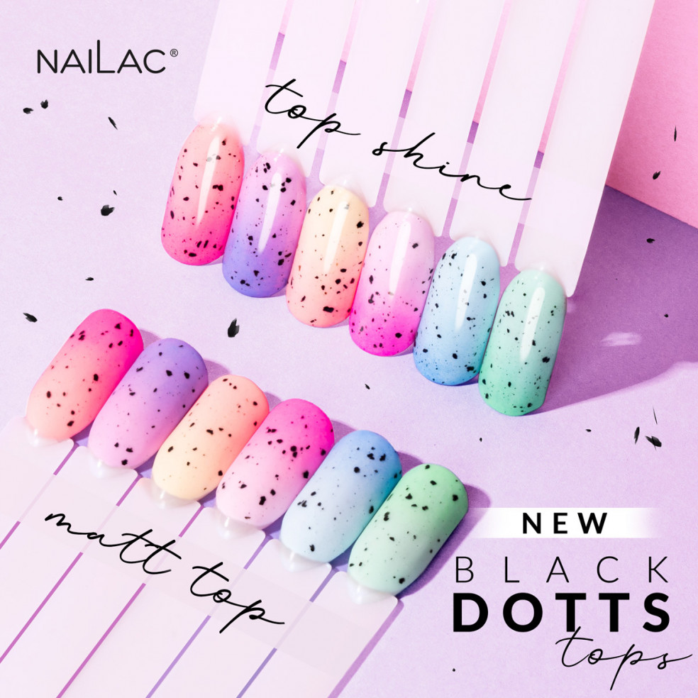 Black Dotts Matt TOP NaiLac 7ml Black Dotts Matt TOP NaiLac 7ml