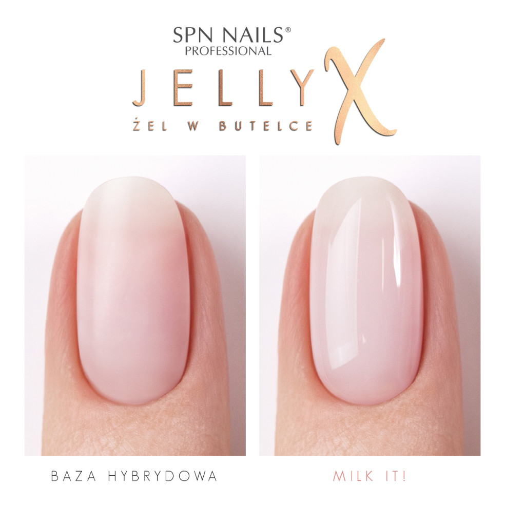 SPN Nails - Żel w butelce JellyX Milk... SPN Nails - Żel w butelce JellyX Milk...