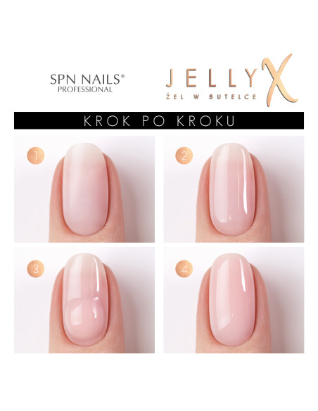 SPN Nails - Żel w butelce JellyX Creme de la Pink 8 ml