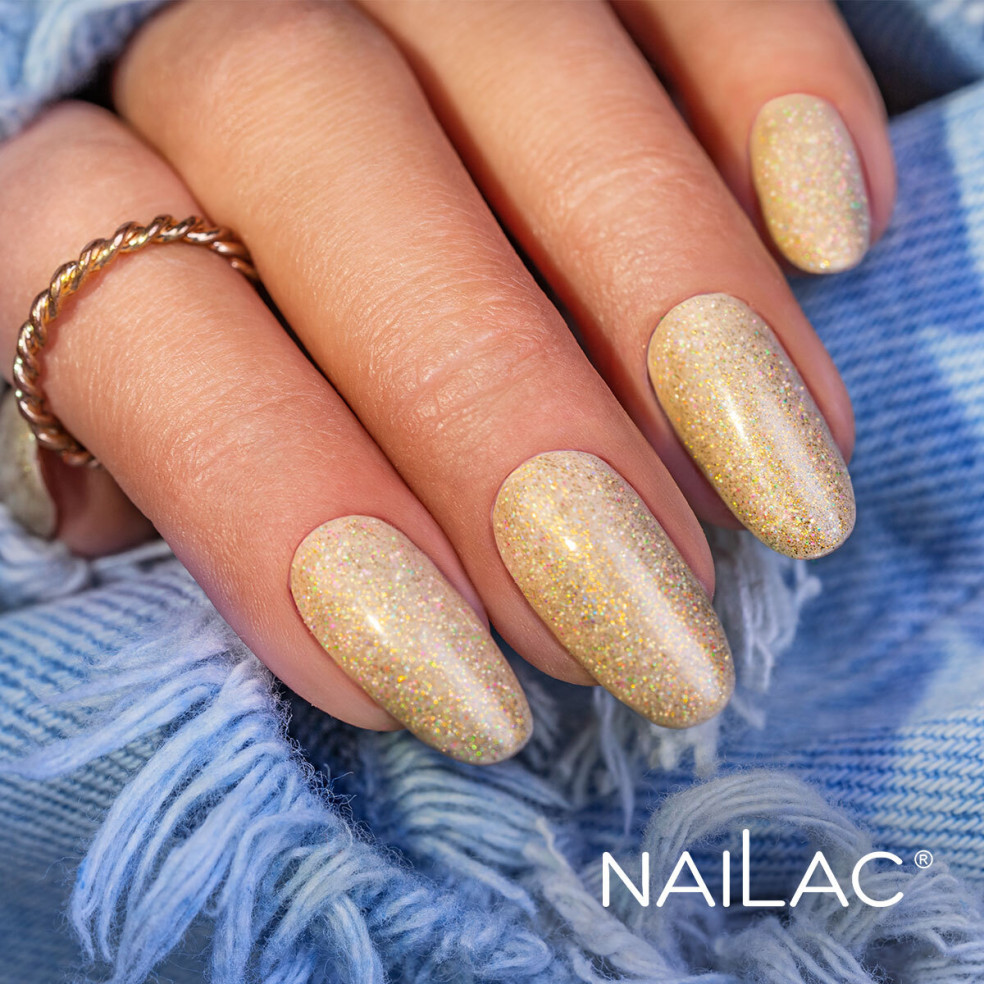 Hybrid top coat Laser Holo Top Gold...