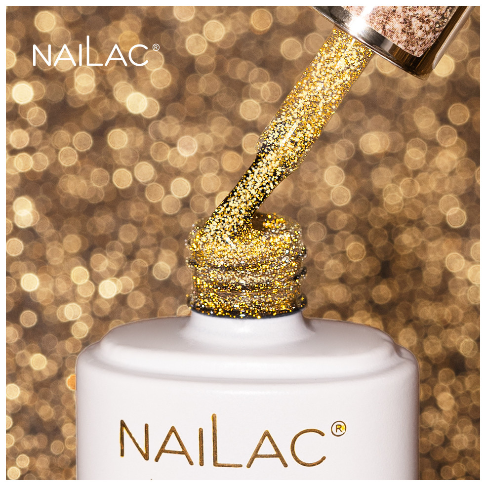 Top hybrydowy Flash Gold Top 7ml NaiLac Top hybrydowy Flash Gold Top 7ml NaiLac