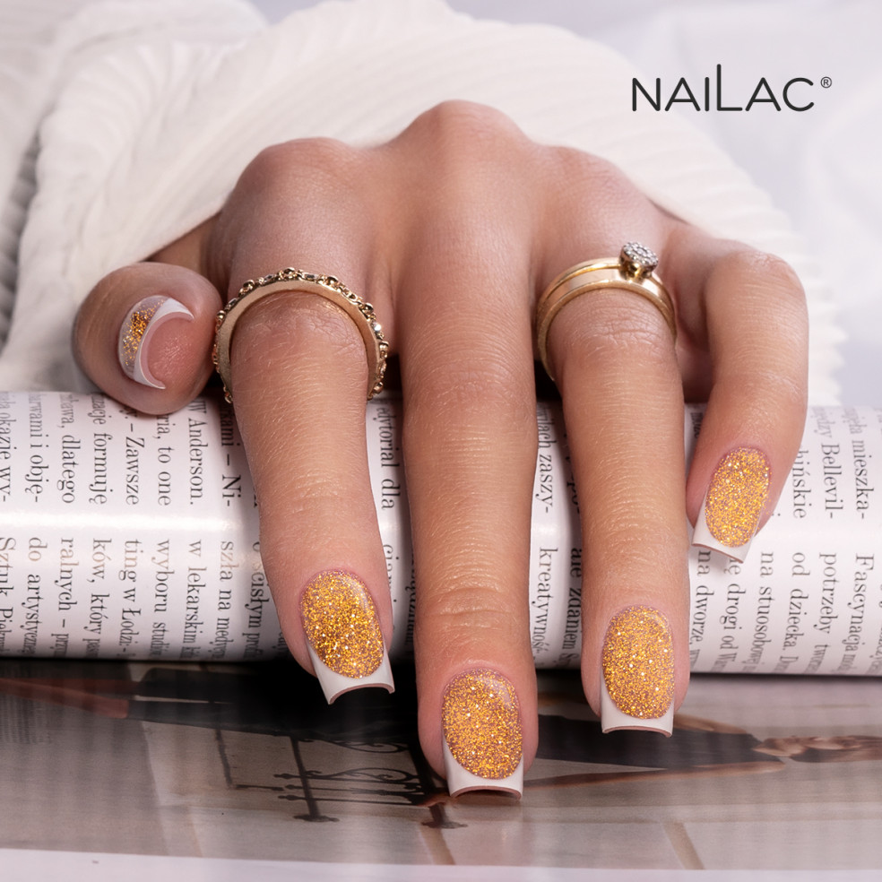 Top hybrydowy Flash Gold Top 7ml NaiLac Top hybrydowy Flash Gold Top 7ml NaiLac