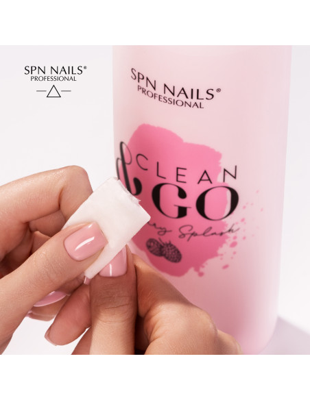 Płyn do odtłuszczania i przemywania paznokci - SPN - Clean&Go Raspberry Splash 1000ml