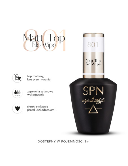 801 Matt Top No Wipe UV LaQ 8ml 801 Matt Top No Wipe UV LaQ 8ml