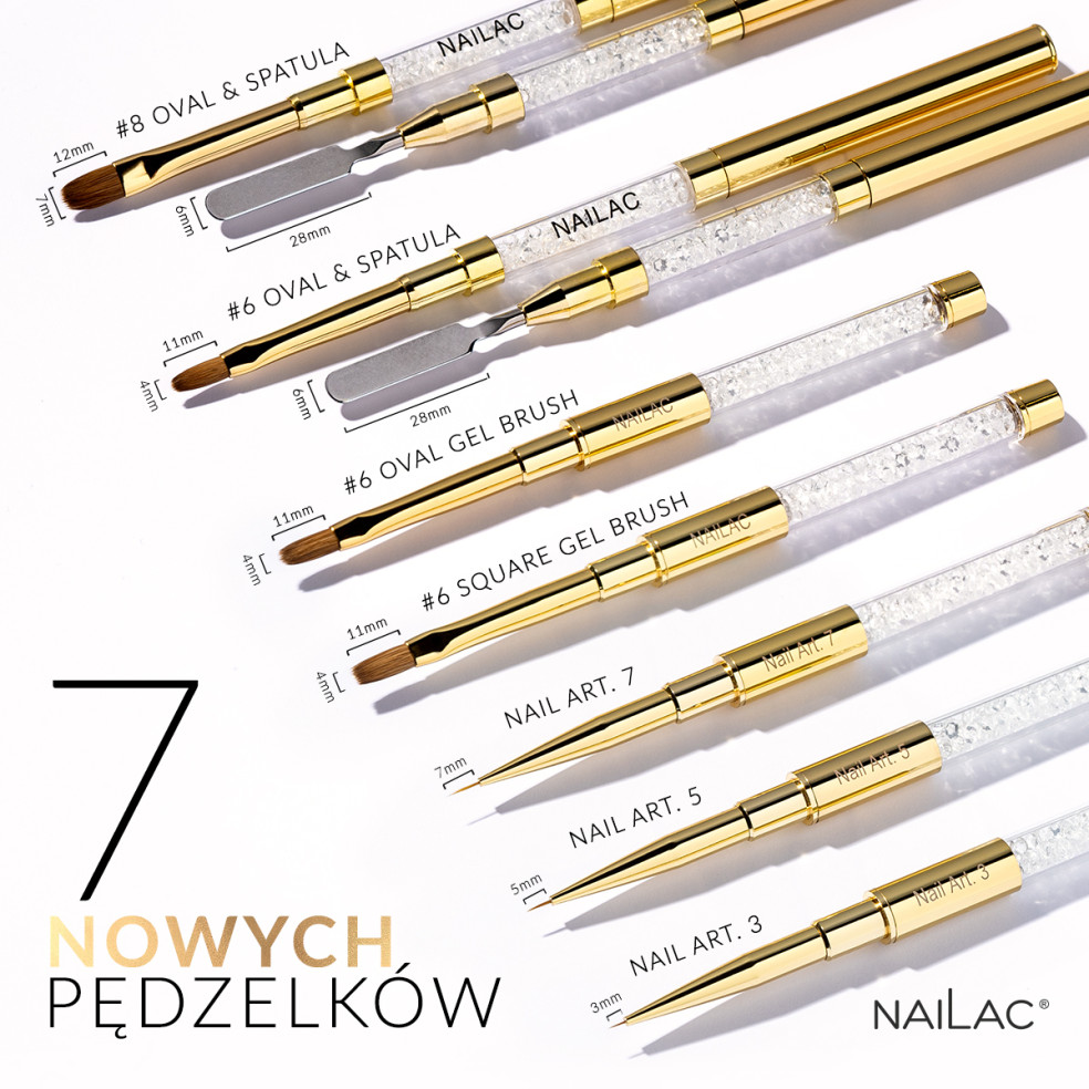 Pędzelek #8 Oval & Spatula NaiLac