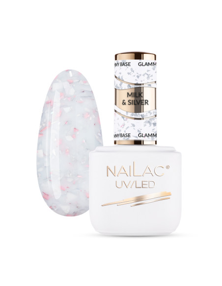 Baza kauczukowa Glammy Base Milk&Silver NaiLac 7ml