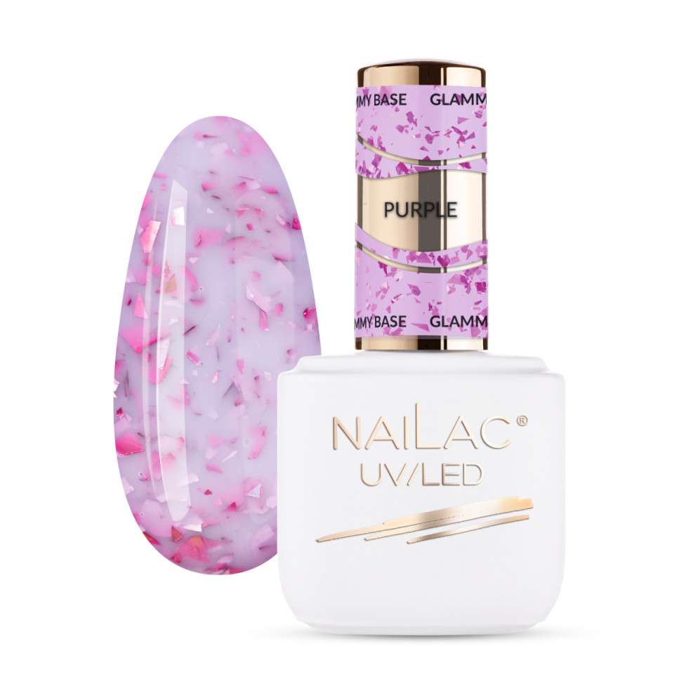 Rubber Base Glammy Base Purple NaiLac...