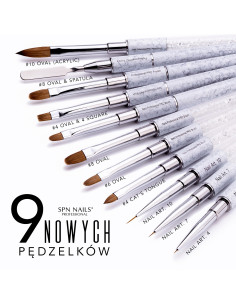 Pędzelek #8 Oval Nails Professional PRO Brush 2