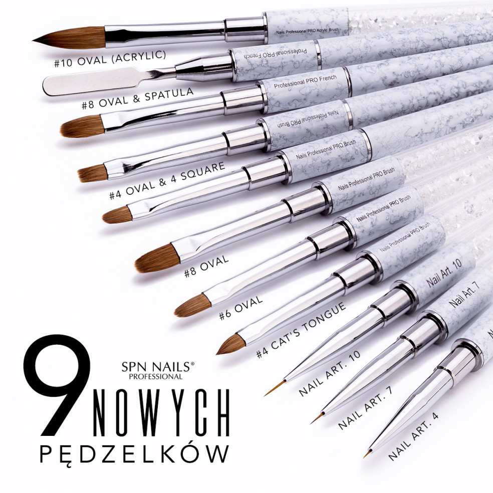 Brush #8 Oval Nails Professional PRO...