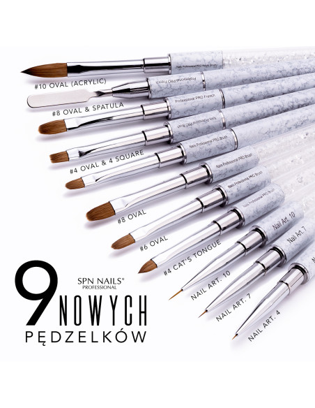 Brush #8 Oval Nails Professional PRO Brush