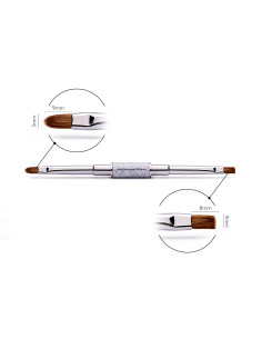 Pędzelek #4 Oval & 4 Square Nails Professional PRO Brush