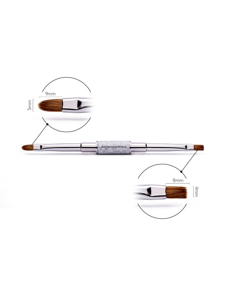 #4 Oval & 4 Square Nails Professional PRO Brush