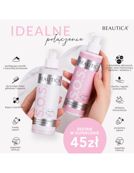 S.O.S. set - body lotion and peeling 200ml