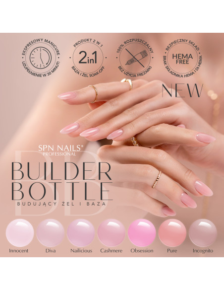 SPN Nails - Żel w butelce Builder Bottle Pure 10ml