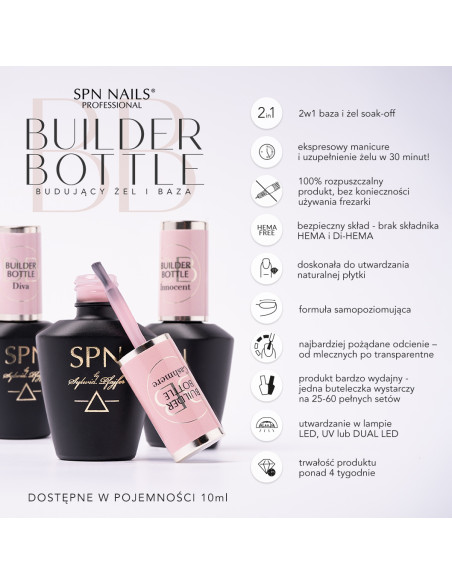 SPN Nails - Żel w butelce Builder Bottle Pure 10ml