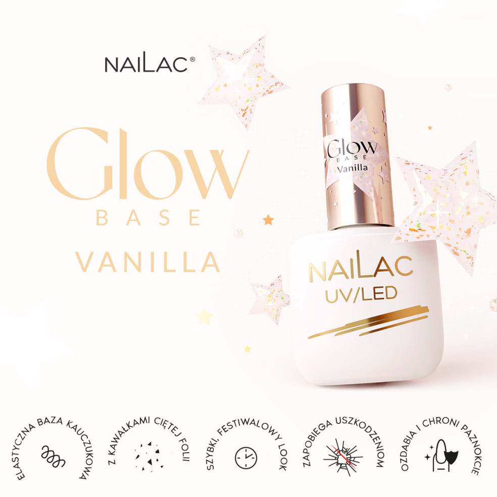 Baza kauczukowa Glow Base Vanilla NaiLac 7ml