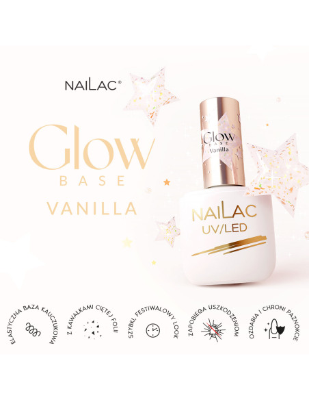 Baza kauczukowa Glow Base Vanilla NaiLac 7ml