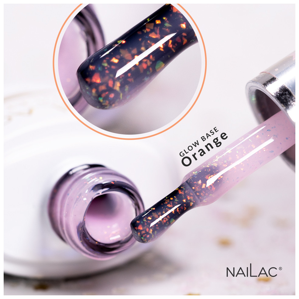 Rubber Base Glow Base Orange NaiLac 7ml Rubber Base Glow Base Orange NaiLac 7ml