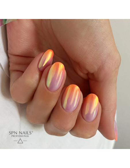 Pyłek w płynie Nail Liquid Chrome Golden Hour 8ml