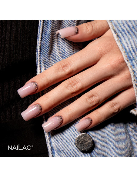 Hybrid top coat OpalX Top Blush Gold NaiLac 7ml