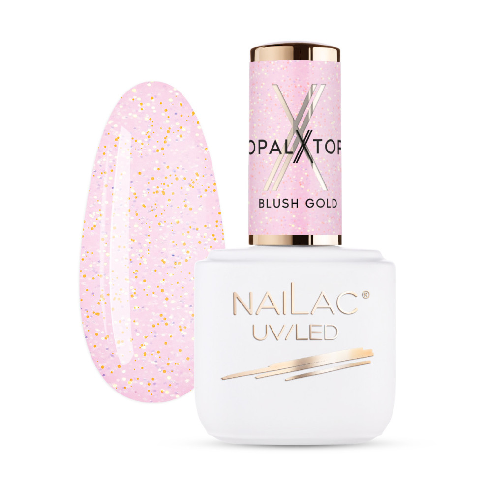 Hybrid top coat OpalX Top Blush Gold NaiLac 7ml