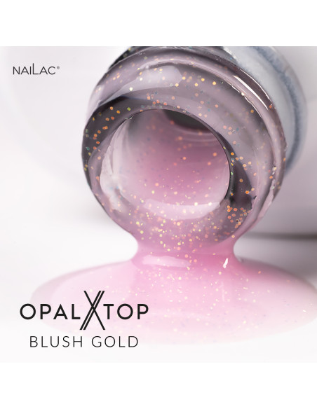 Hybrid top coat OpalX Top Blush Gold NaiLac 7ml