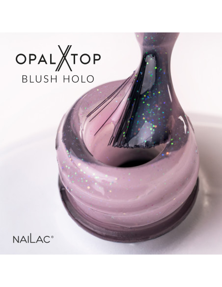 Hybrid top coat OpalX Top Blush Holo NaiLac 7ml