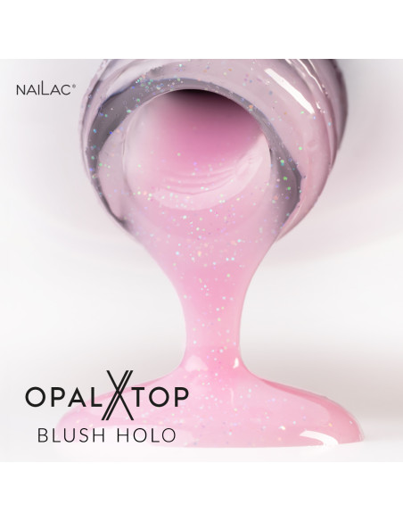 Hybrid top coat OpalX Top Blush Holo NaiLac 7ml