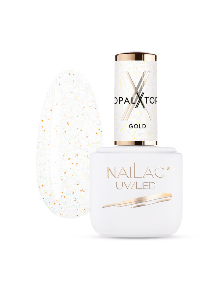 Hybrid top coat OpalX Top Gold NaiLac 7ml