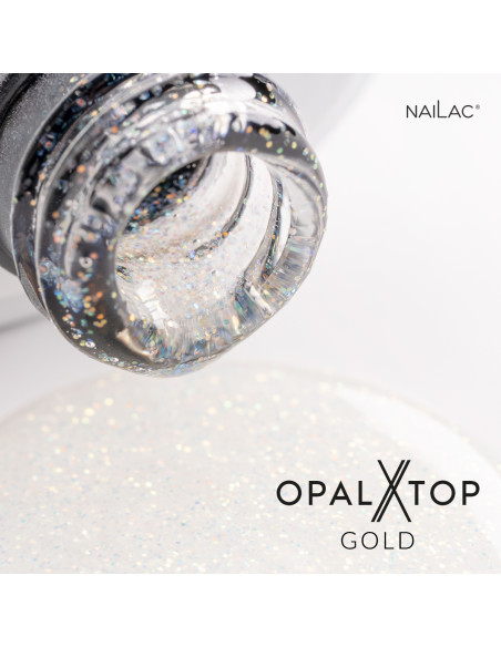 Hybrid top coat OpalX Top Gold NaiLac 7ml