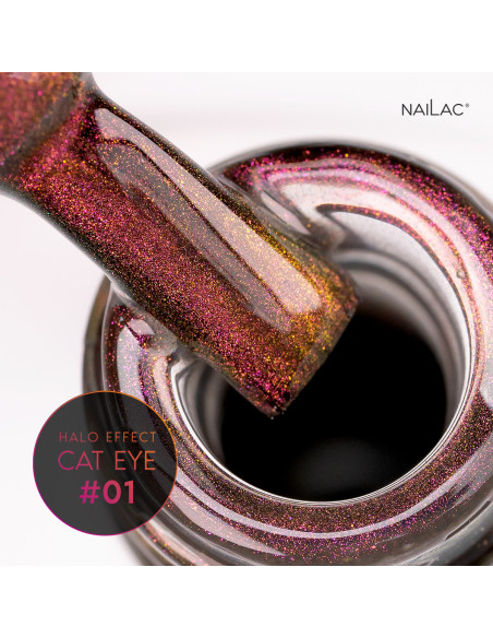 Lakier hybrydowy Halo Effect Cat Eye #01 NaiLac 7ml