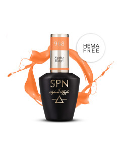 Bultelka z lakierem hybrydowym i splashem w kolorze pomarańczowym SPN 968 Spritz Baby! UV LaQ 8 ml
