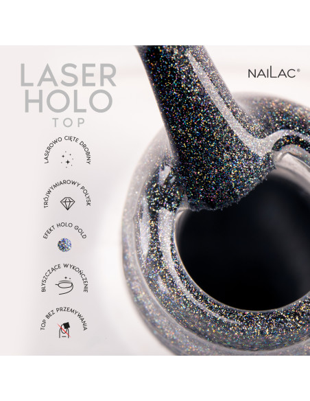 Hybrid top coat Laser Holo Top NaiLac 7ml