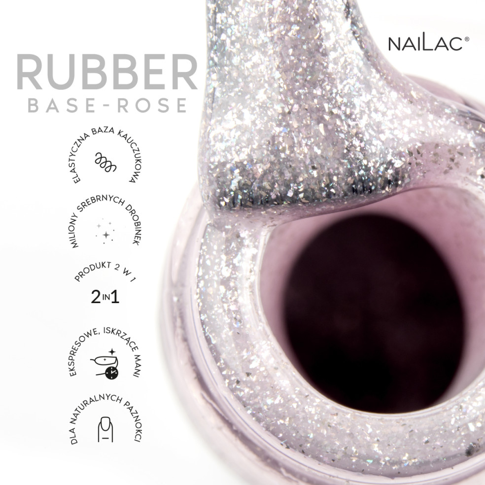 Rubber base Rose NaiLac 7ml