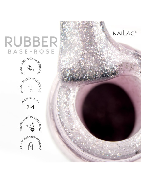 Rubber base Rose NaiLac 7ml