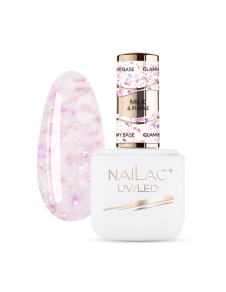 Baza kauczukowa Glammy Base Milk&Purple NaiLac 7ml