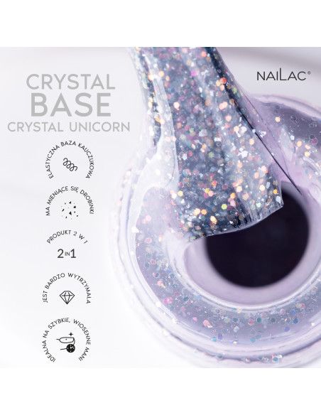 Rubber Base Crystal Unicorn NaiLac 7ml