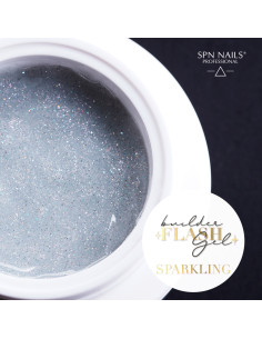Słoiczek z żelem do przedłużania z wielokolorowymi drobinkami flash Builder Shine Sparkling 2