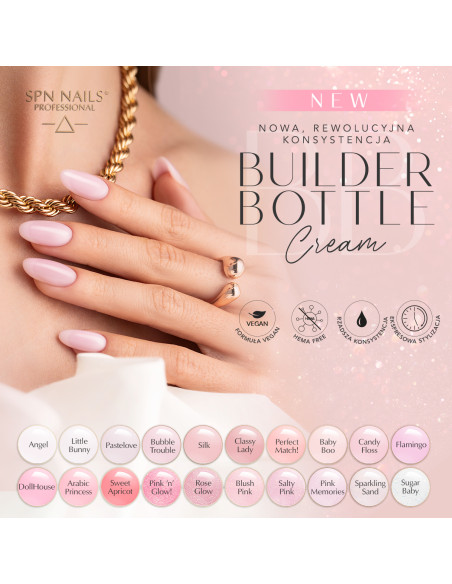 SPN Nails - Żel w butelce Builder Bottle Cream - Blush Pink 10ml