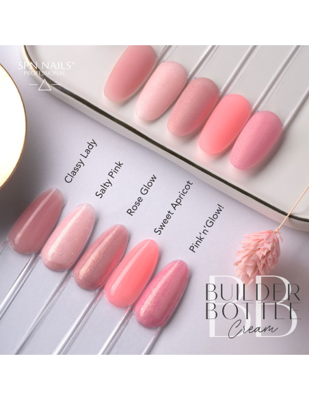SPN Nails - Builder Bottle Cream - Pink 'n' Glow! 10ml