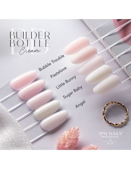 SPN Nails - Żel w butelce Builder Bottle Cream - Bubble Trouble 10ml
